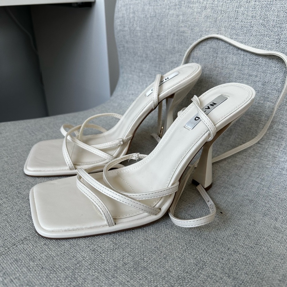 NA-KD White Heels